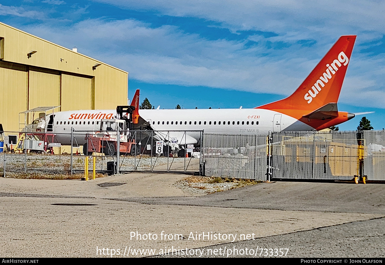 Aircraft Photo of C-FZXI | Boeing 737-8 Max 8 | Sunwing Airlines | AirHistory.net #733357