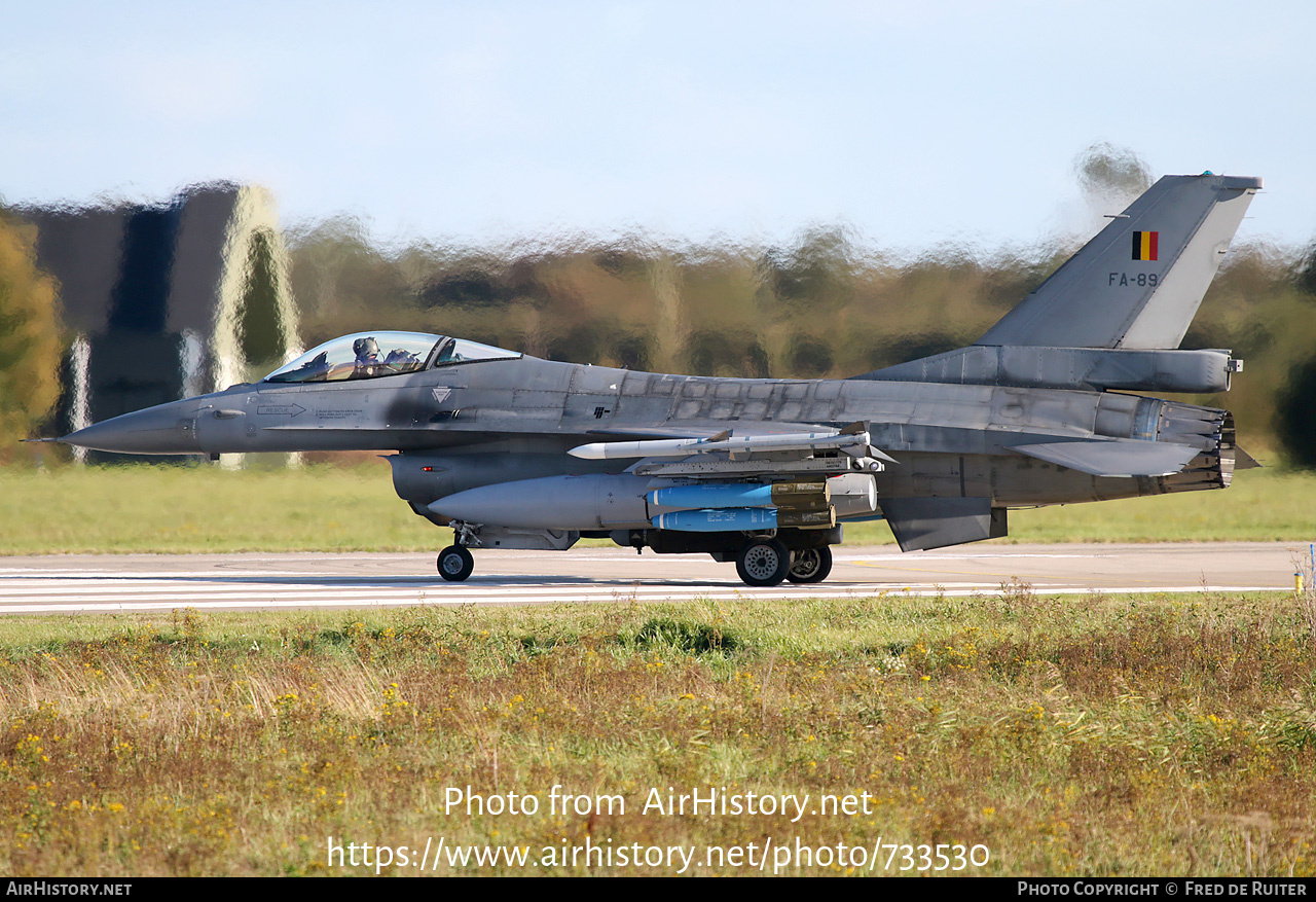 Aircraft Photo of FA-89 | General Dynamics F-16AM Fighting Falcon | Belgium - Air Force | AirHistory.net #733530