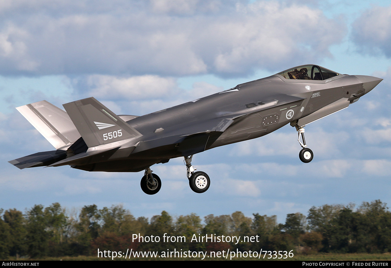 Aircraft Photo of 5505 | Lockheed Martin F-35A Lightning II | Norway - Air Force | AirHistory.net #733536