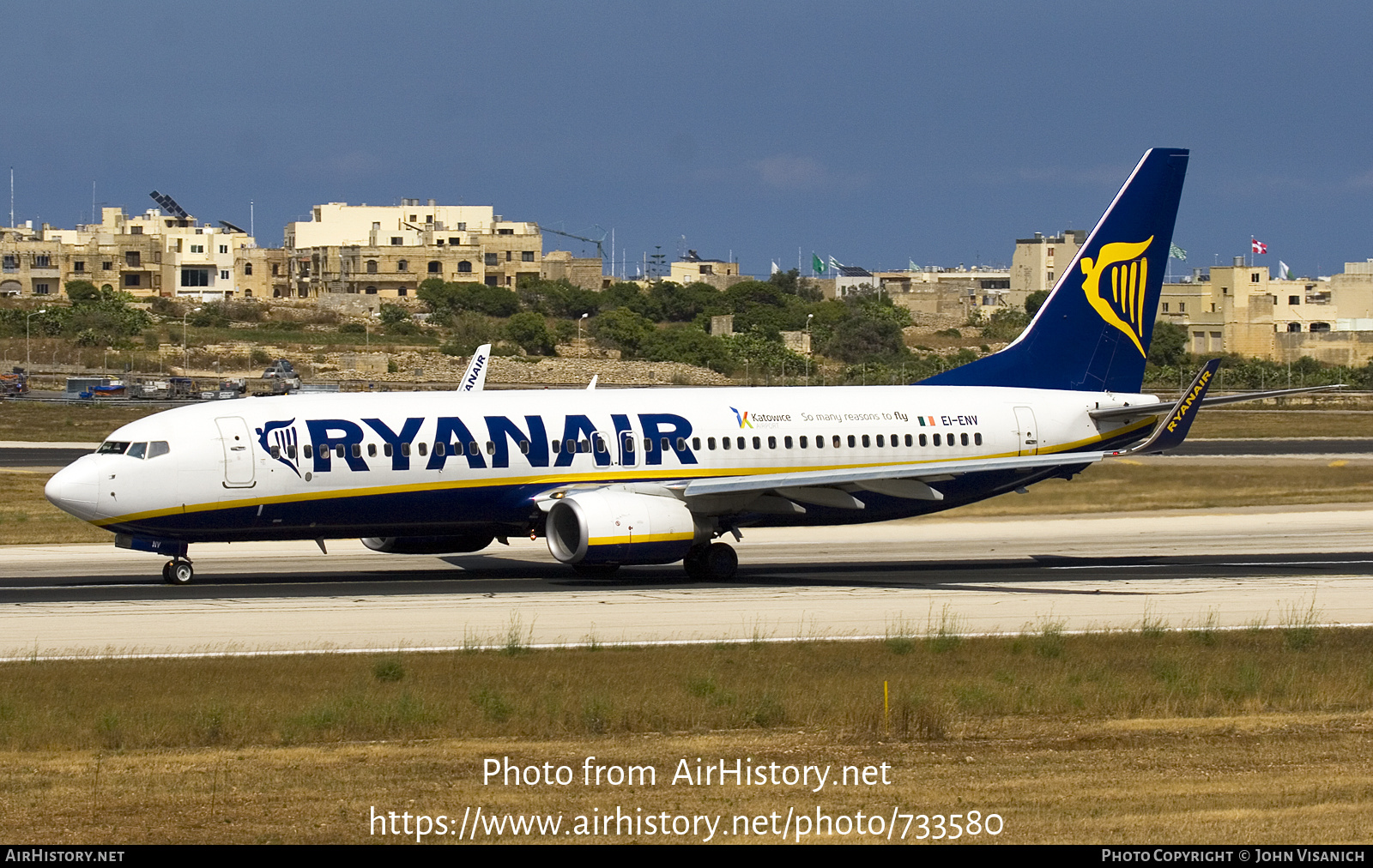 Aircraft Photo of EI-ENV | Boeing 737-8AS | Ryanair | AirHistory.net #733580