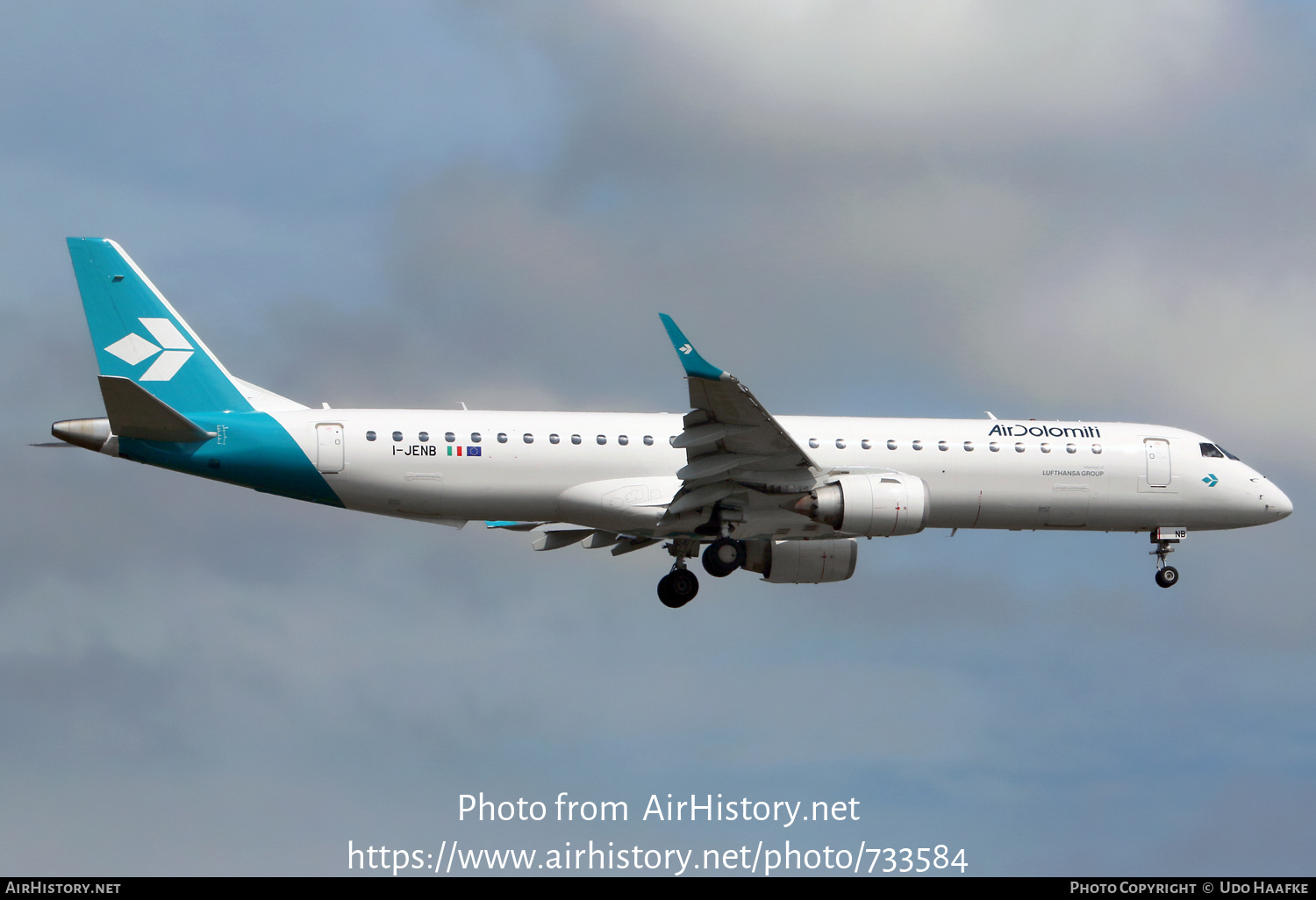 Aircraft Photo of I-JENB | Embraer 195LR (ERJ-190-200LR) | Air Dolomiti | AirHistory.net #733584