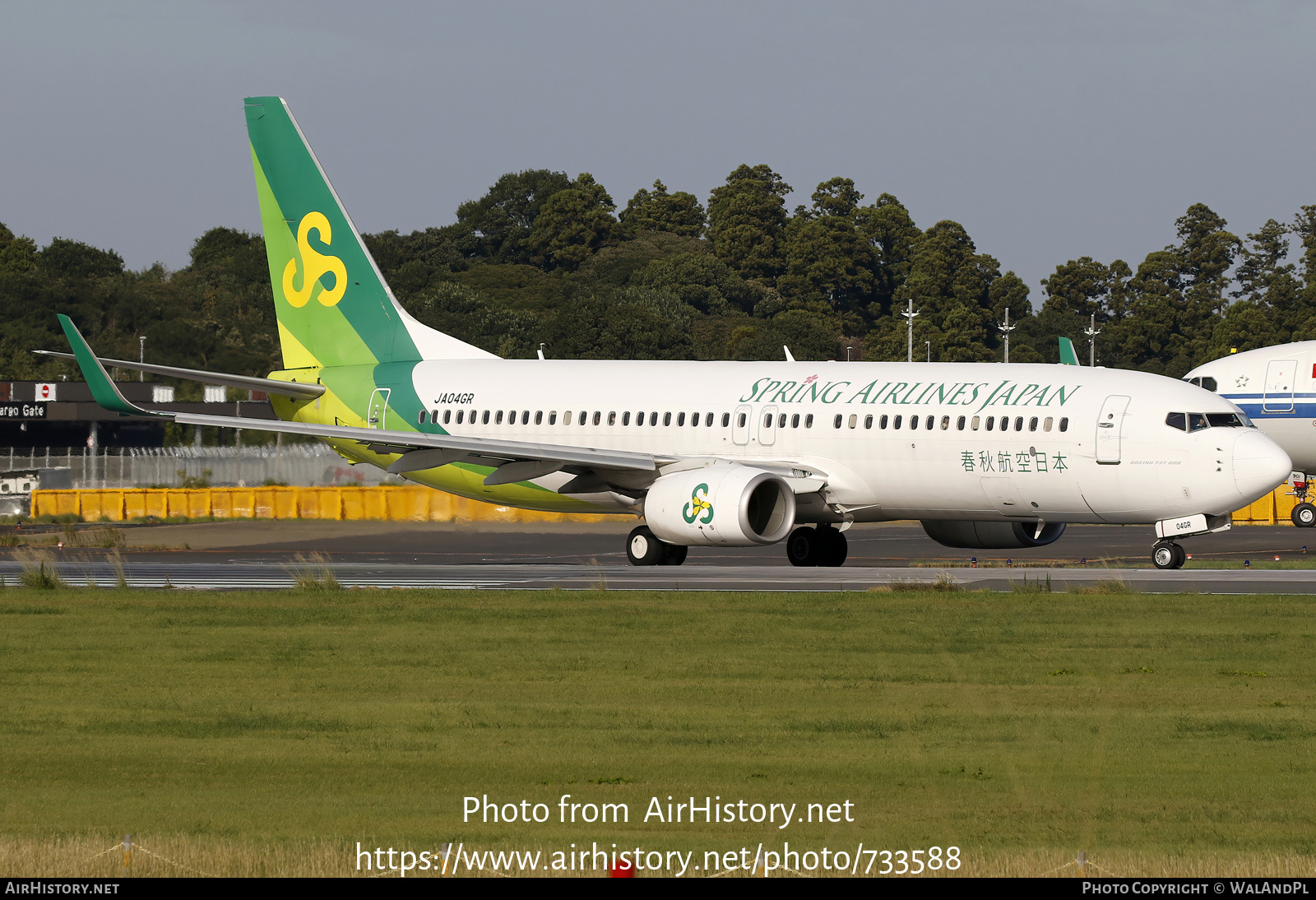 Aircraft Photo of JA04GR | Boeing 737-800 | Spring Airlines Japan | AirHistory.net #733588