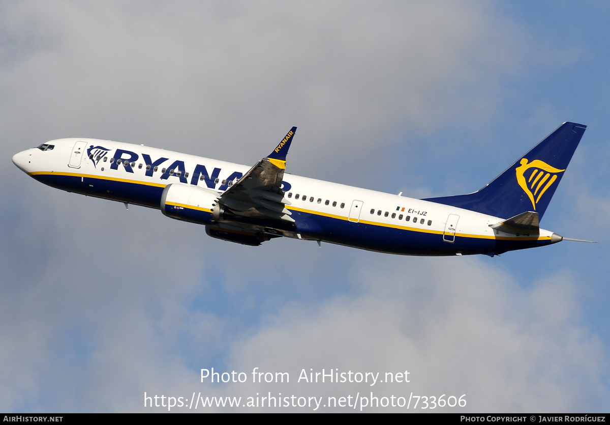 Aircraft Photo of EI-IJZ | Boeing 737-8200 Max 200 | Ryanair | AirHistory.net #733606