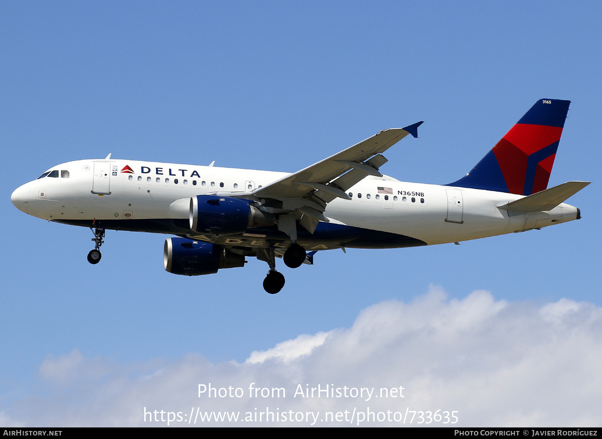 Aircraft Photo of N365NB | Airbus A319-114 | Delta Air Lines | AirHistory.net #733635