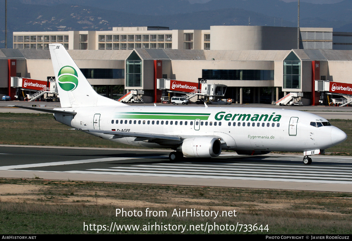 Aircraft Photo of D-AGEE | Boeing 737-35B | Germania | AirHistory.net #733644