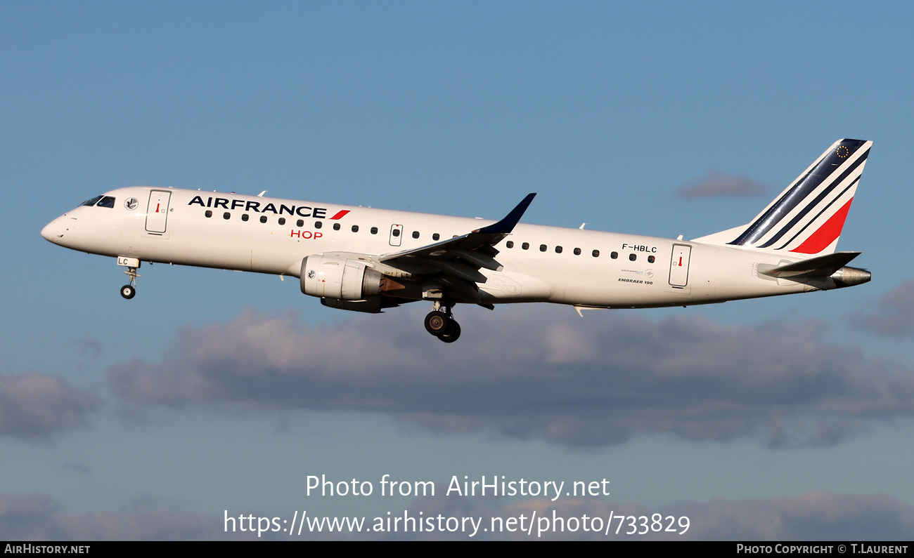 Aircraft Photo of F-HBLC | Embraer 190LR (ERJ-190-100LR) | Air France | AirHistory.net #733829