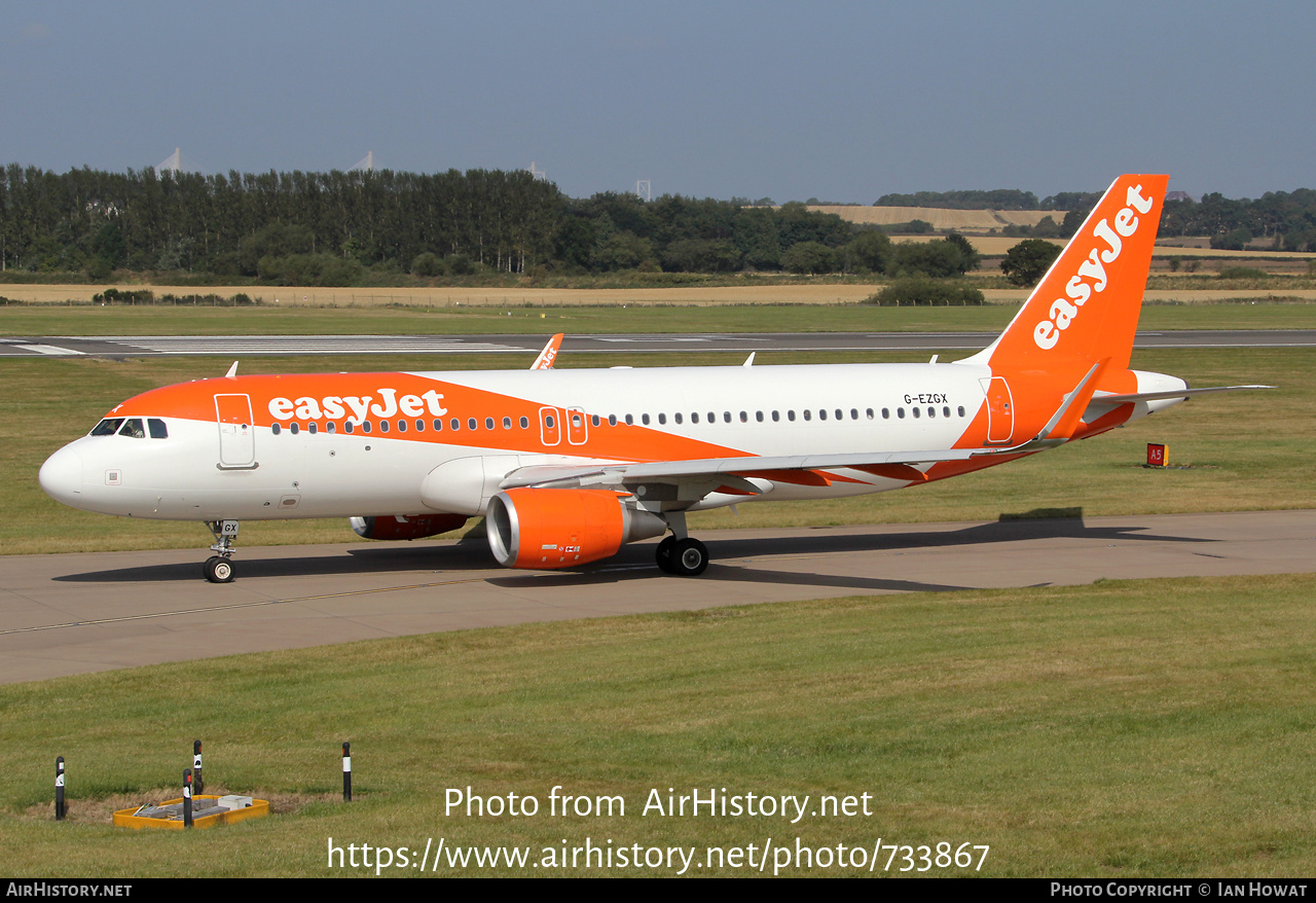 Aircraft Photo of G-EZGX | Airbus A320-214 | EasyJet | AirHistory.net #733867