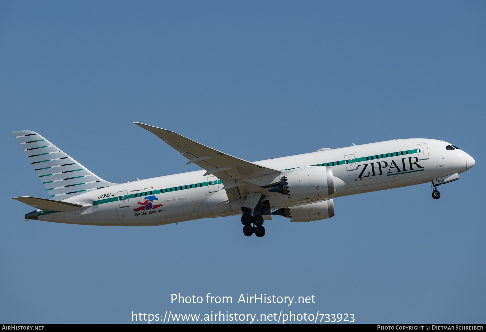 Aircraft Photo of JA851J | Boeing 787-8 Dreamliner | ZipAir | AirHistory.net #733923