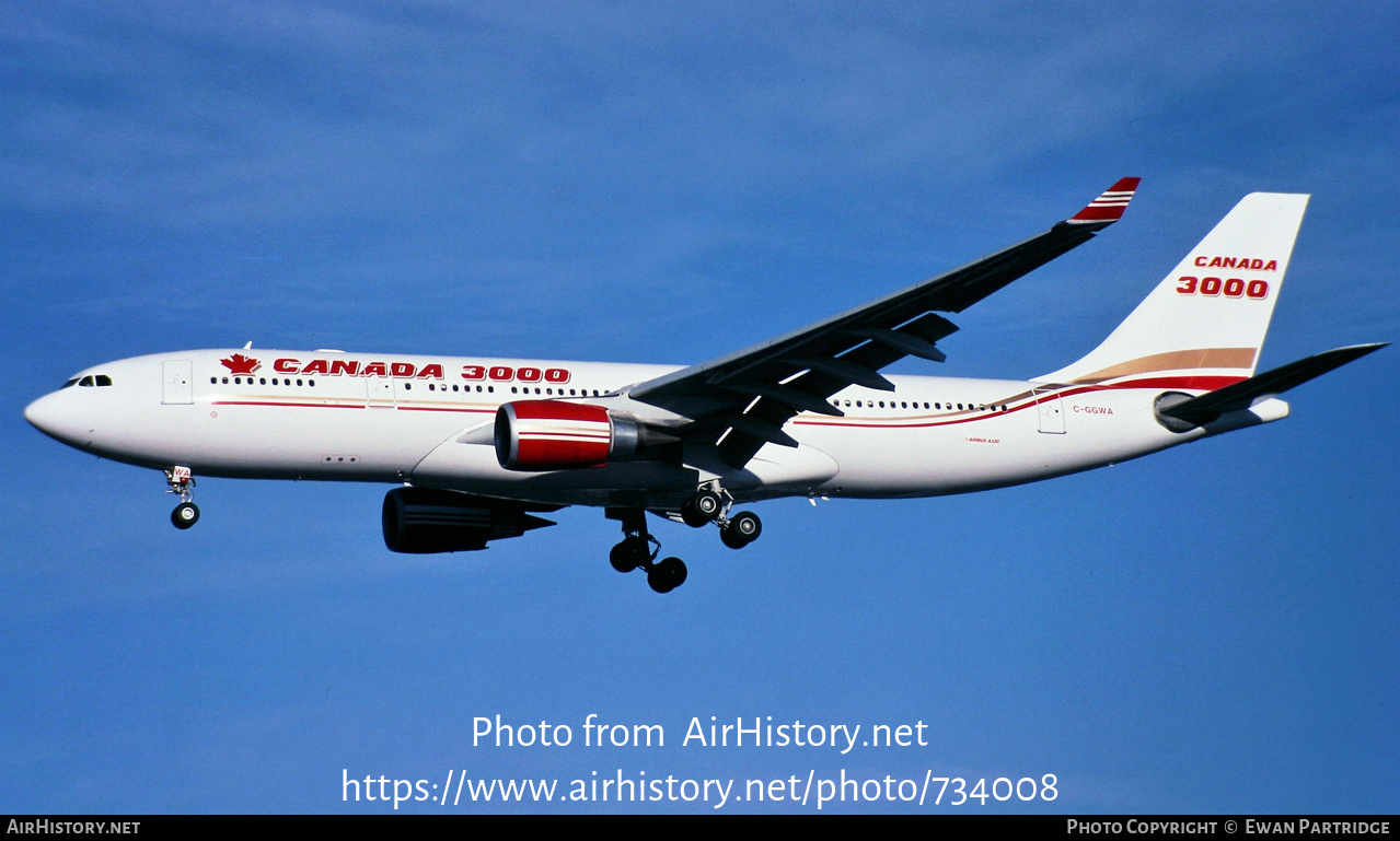 Aircraft Photo of C-GGWA | Airbus A330-202 | Canada 3000 | AirHistory.net #734008