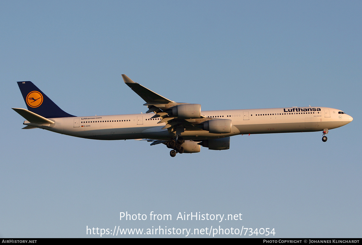 Aircraft Photo of D-AIHX | Airbus A340-642 | Lufthansa | AirHistory.net #734054