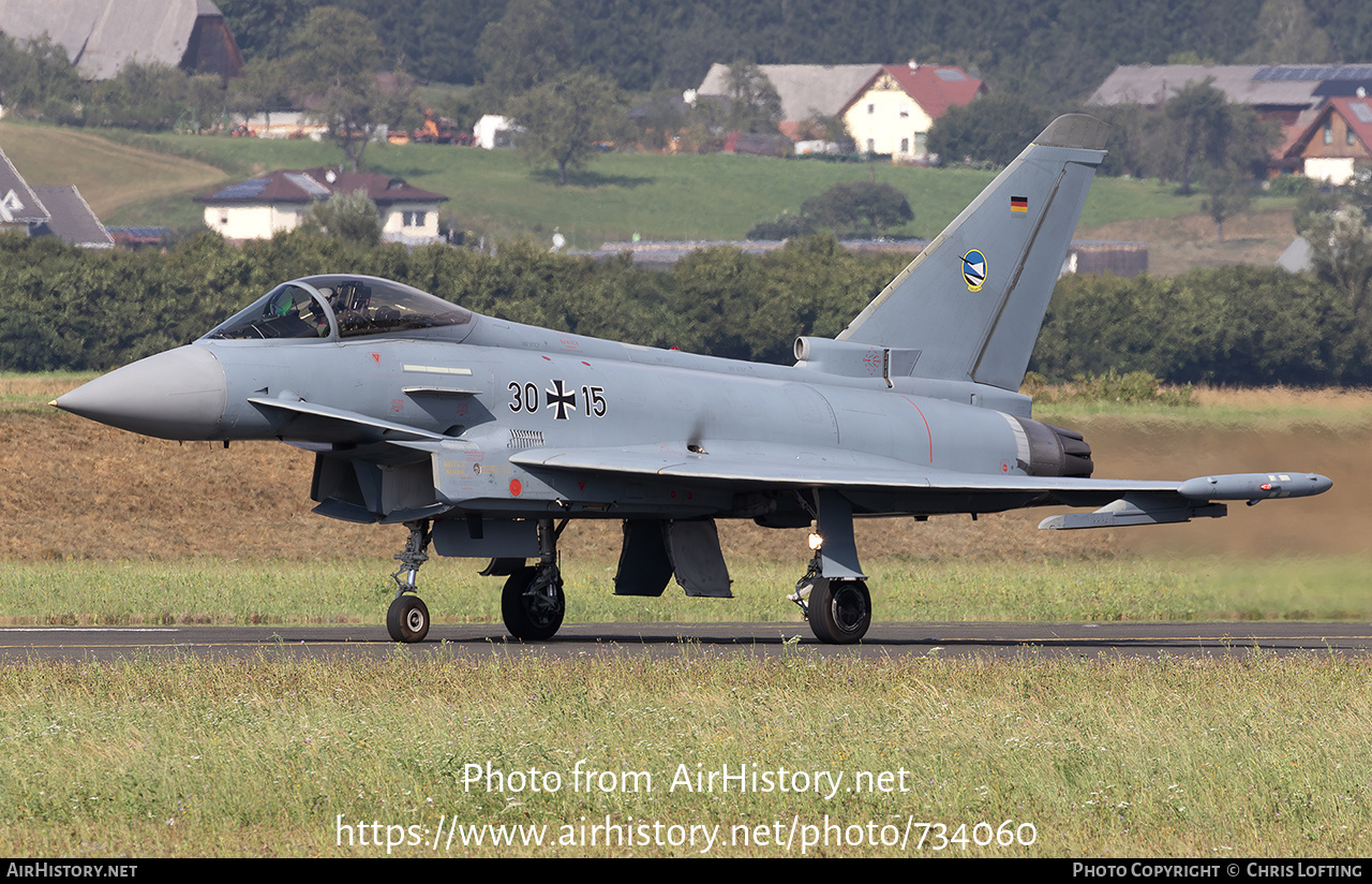 Aircraft Photo of 3015 | Eurofighter EF-2000 Typhoon S | Germany - Air Force | AirHistory.net #734060