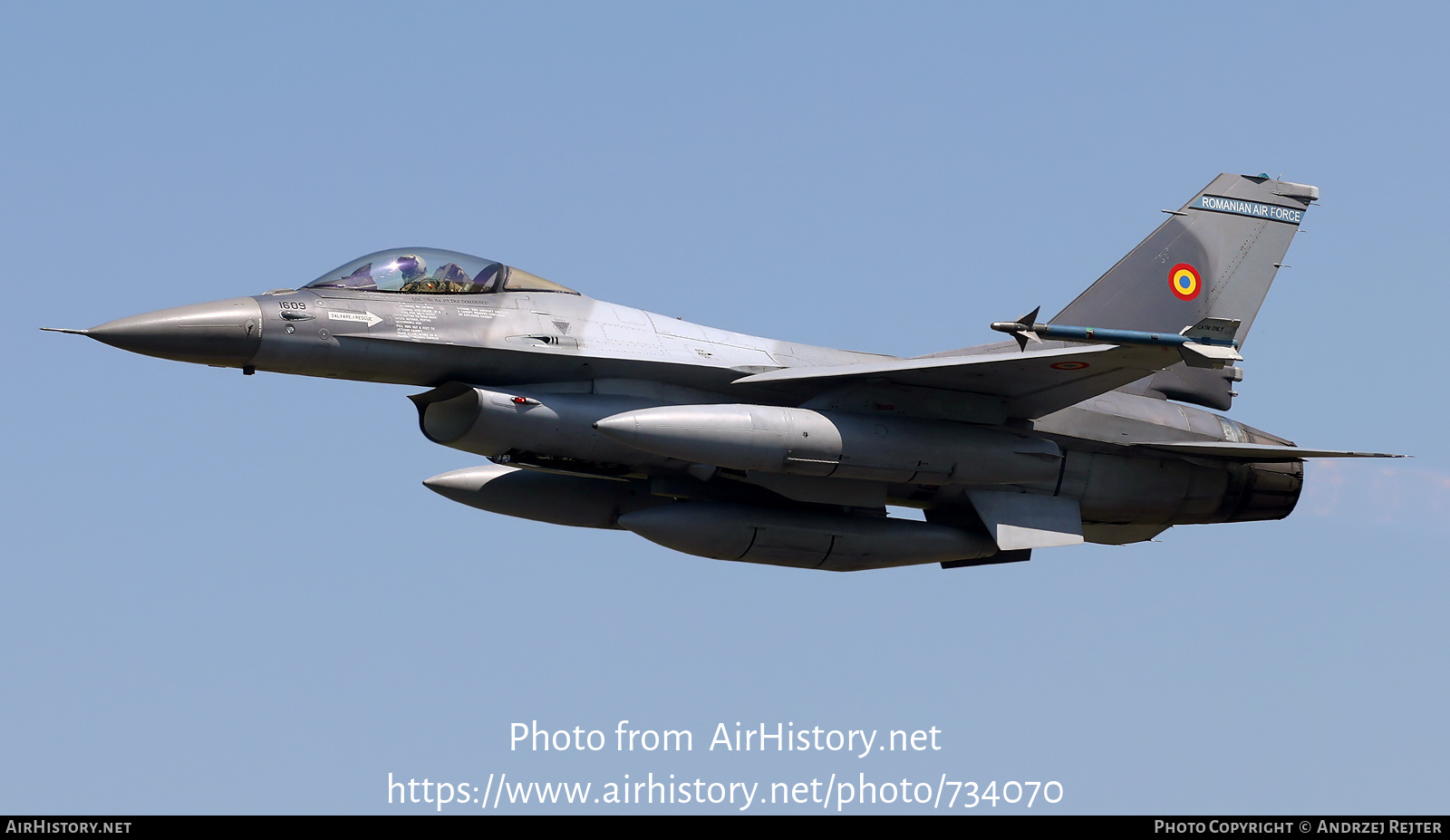 Aircraft Photo of 1609 | General Dynamics F-16AM Fighting Falcon | Romania - Air Force | AirHistory.net #734070