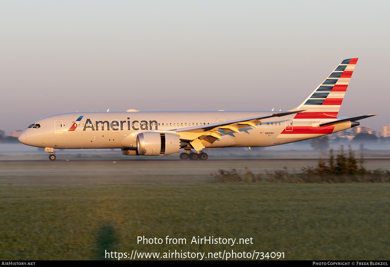 Aircraft Photo of N881BK | Boeing 787-8 Dreamliner | American Airlines | AirHistory.net #734091