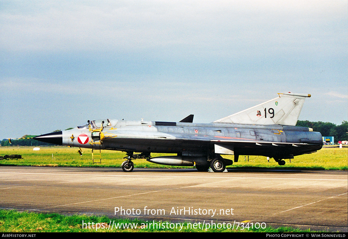 Aircraft Photo of 19 | Saab J35Oe Draken | Austria - Air Force | AirHistory.net #734100