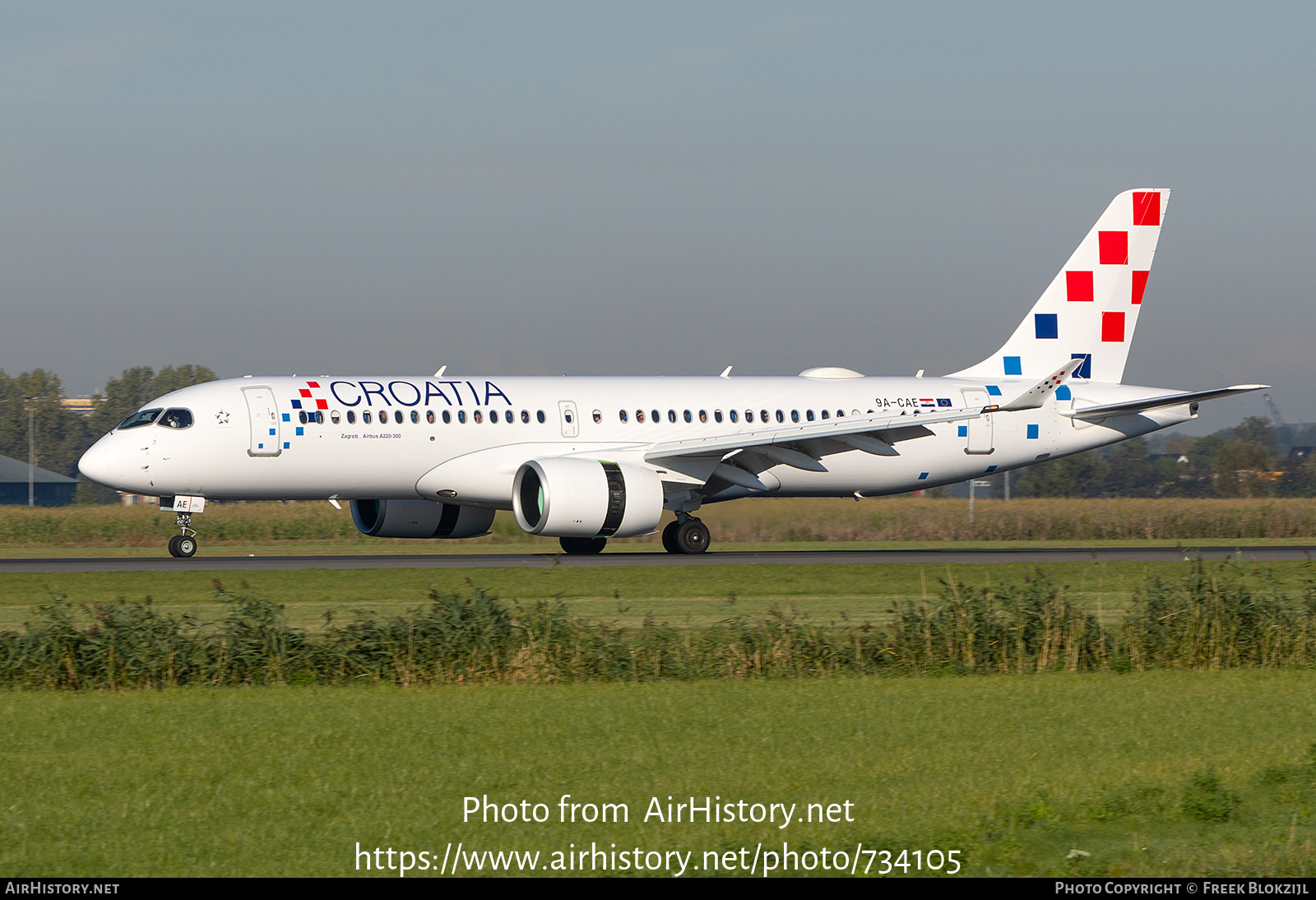 Aircraft Photo of 9A-CAE | Airbus A220-371 (BD-500-1A11) | Croatia Airlines | AirHistory.net #734105