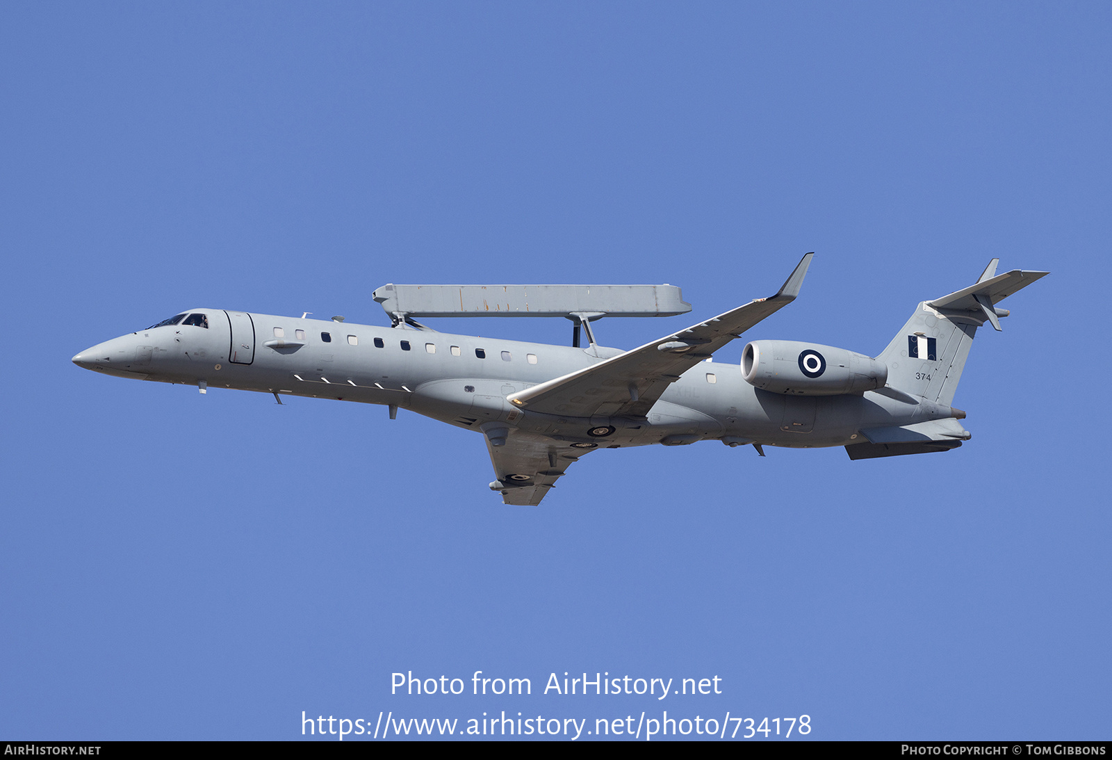 Aircraft Photo of 374 | Embraer EMB-145H AEW&C | Greece - Air Force | AirHistory.net #734178