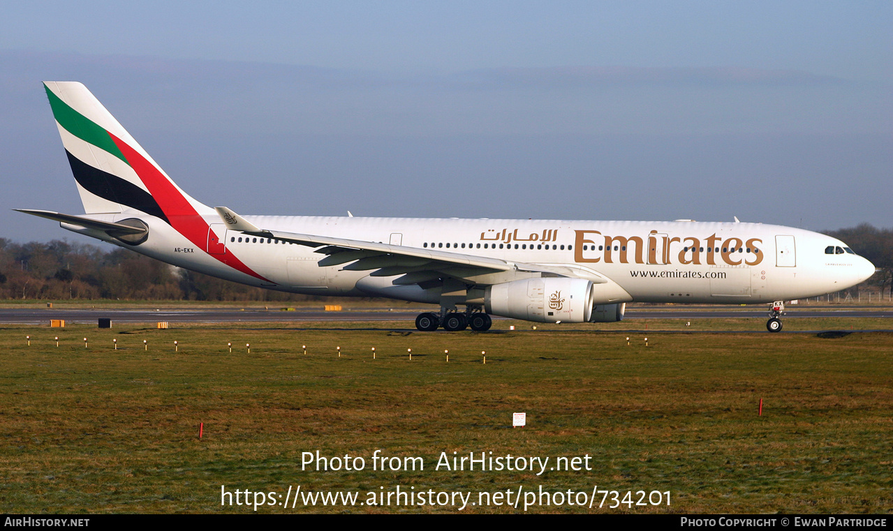 Aircraft Photo of A6-EKX | Airbus A330-243 | Emirates | AirHistory.net #734201