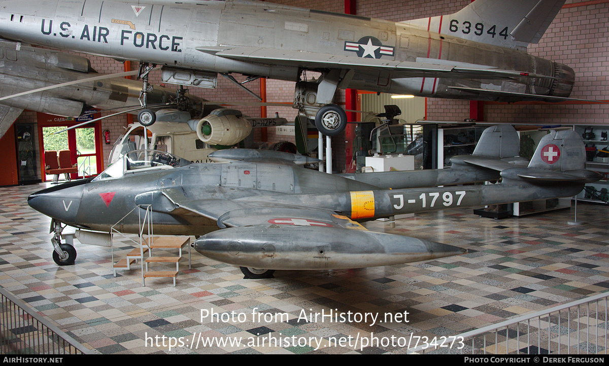 Aircraft Photo of J-1797 | De Havilland D.H. 112 Venom FB54 | Switzerland - Air Force | AirHistory.net #734273