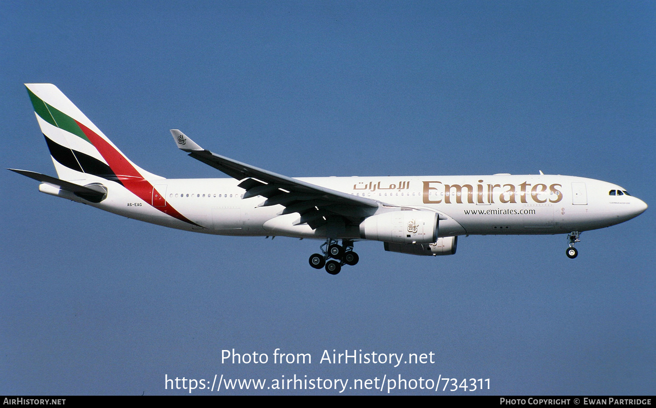 Aircraft Photo of A6-EAG | Airbus A330-243 | Emirates | AirHistory.net #734311