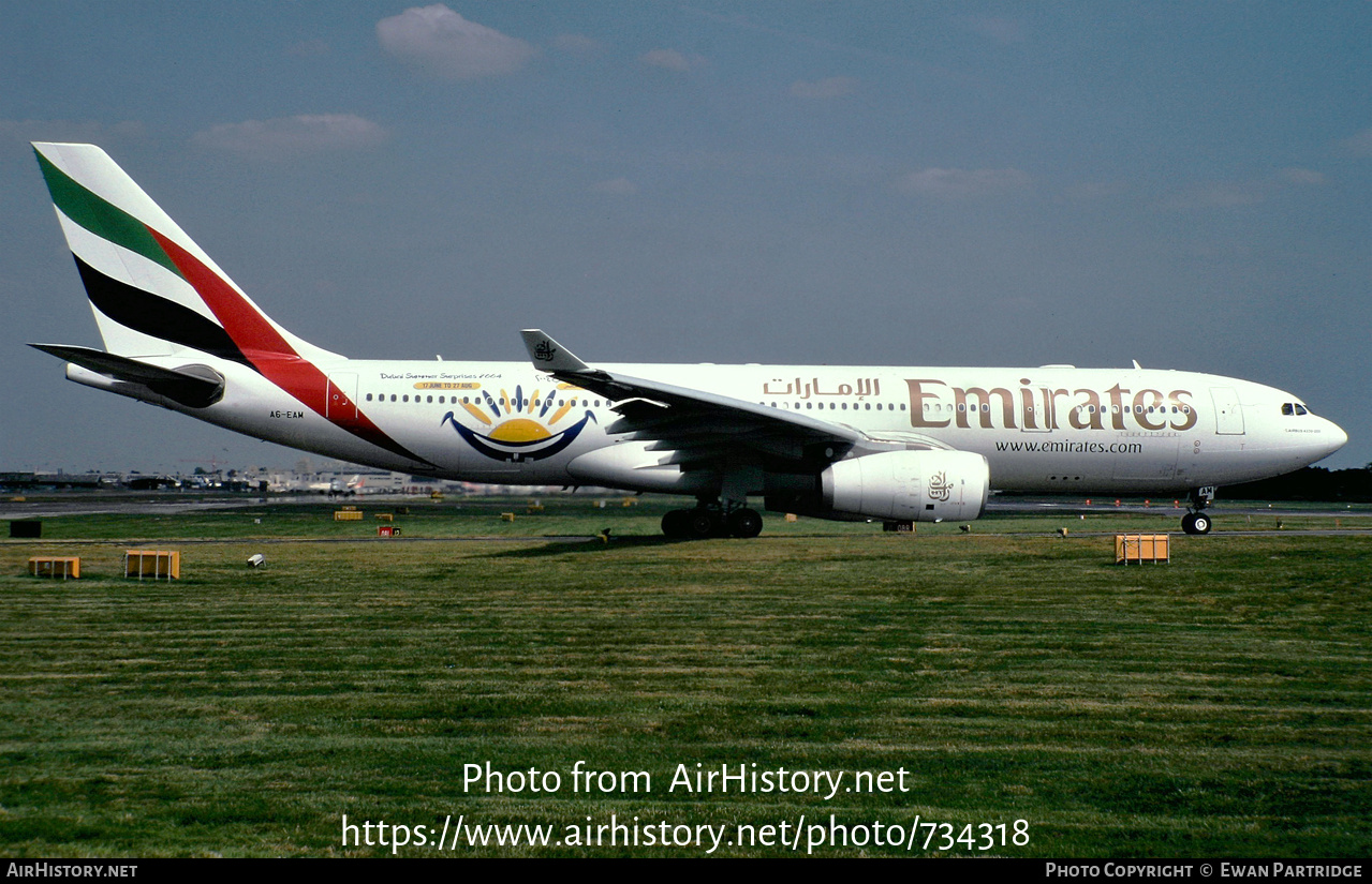 Aircraft Photo of A6-EAM | Airbus A330-243 | Emirates | AirHistory.net #734318