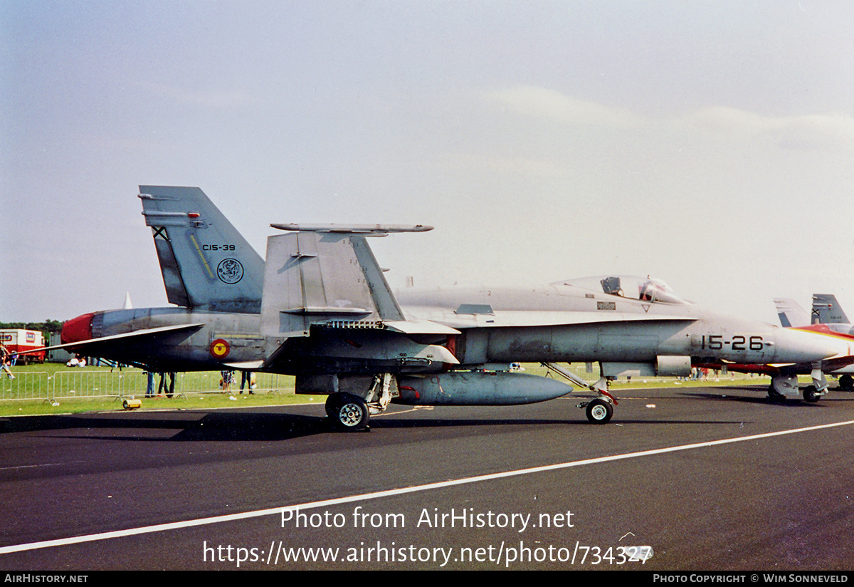 Aircraft Photo of C15-39 | McDonnell Douglas EF-18A Hornet | Spain - Air Force | AirHistory.net #734327