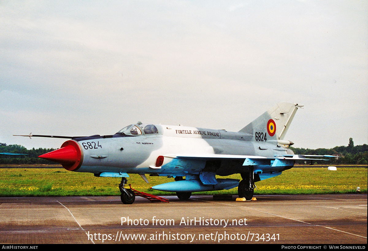 Aircraft Photo of 6824 | Mikoyan-Gurevich MiG-21MF-75 Lancer C | Romania - Air Force | AirHistory.net #734341