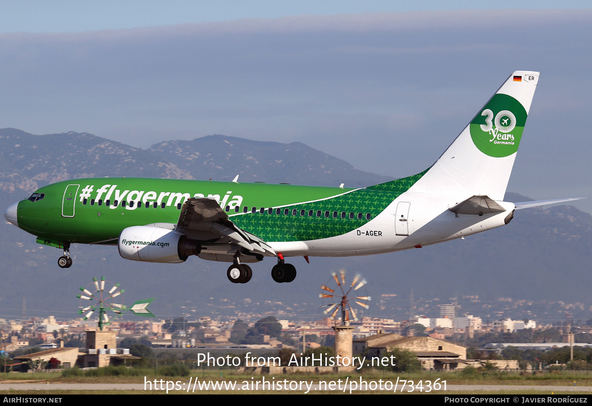 Aircraft Photo of D-AGER | Boeing 737-75B | Germania | AirHistory.net #734361