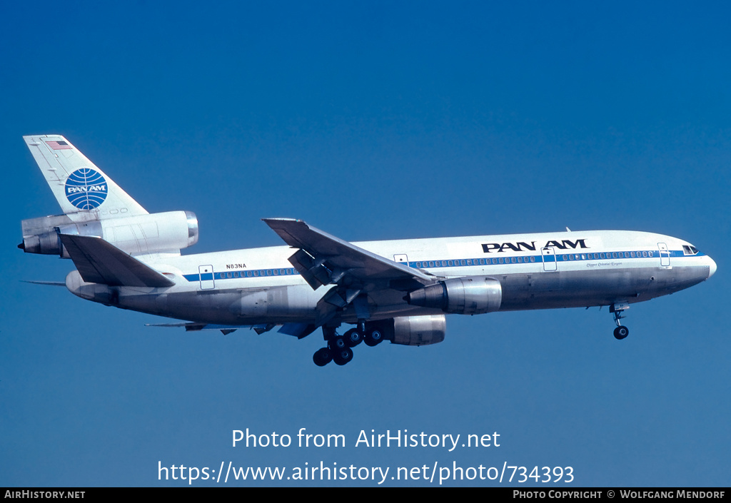 Aircraft Photo of N83NA | McDonnell Douglas DC-10-30 | Pan American World Airways - Pan Am | AirHistory.net #734393