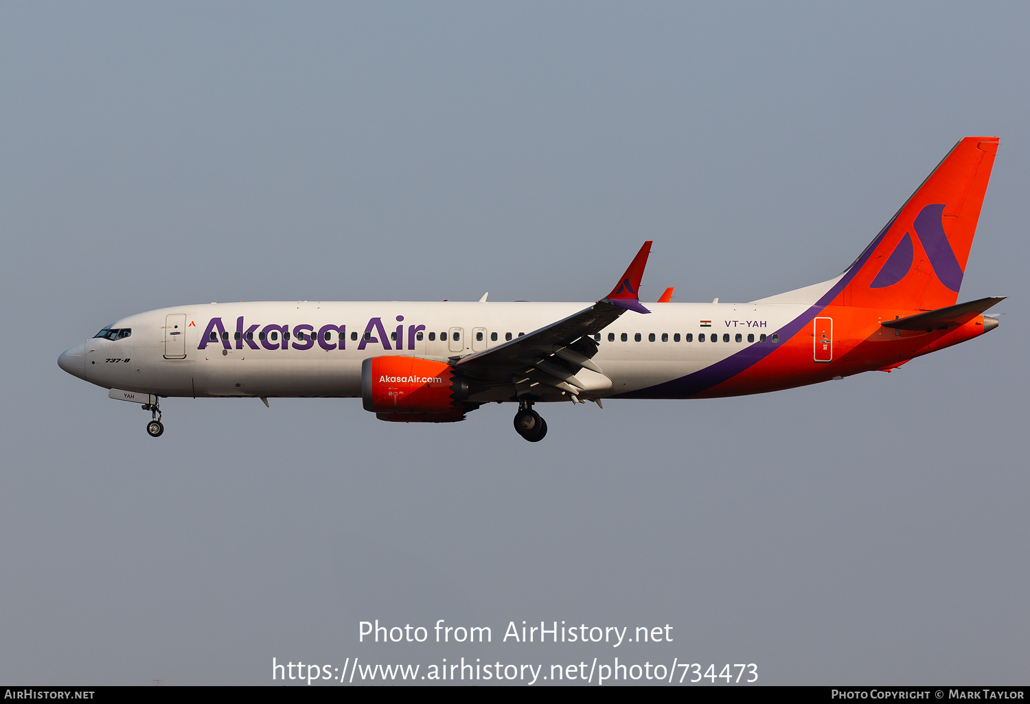 Aircraft Photo of VT-YAH | Boeing 737-8 Max 8 | Akasa Air | AirHistory.net #734473