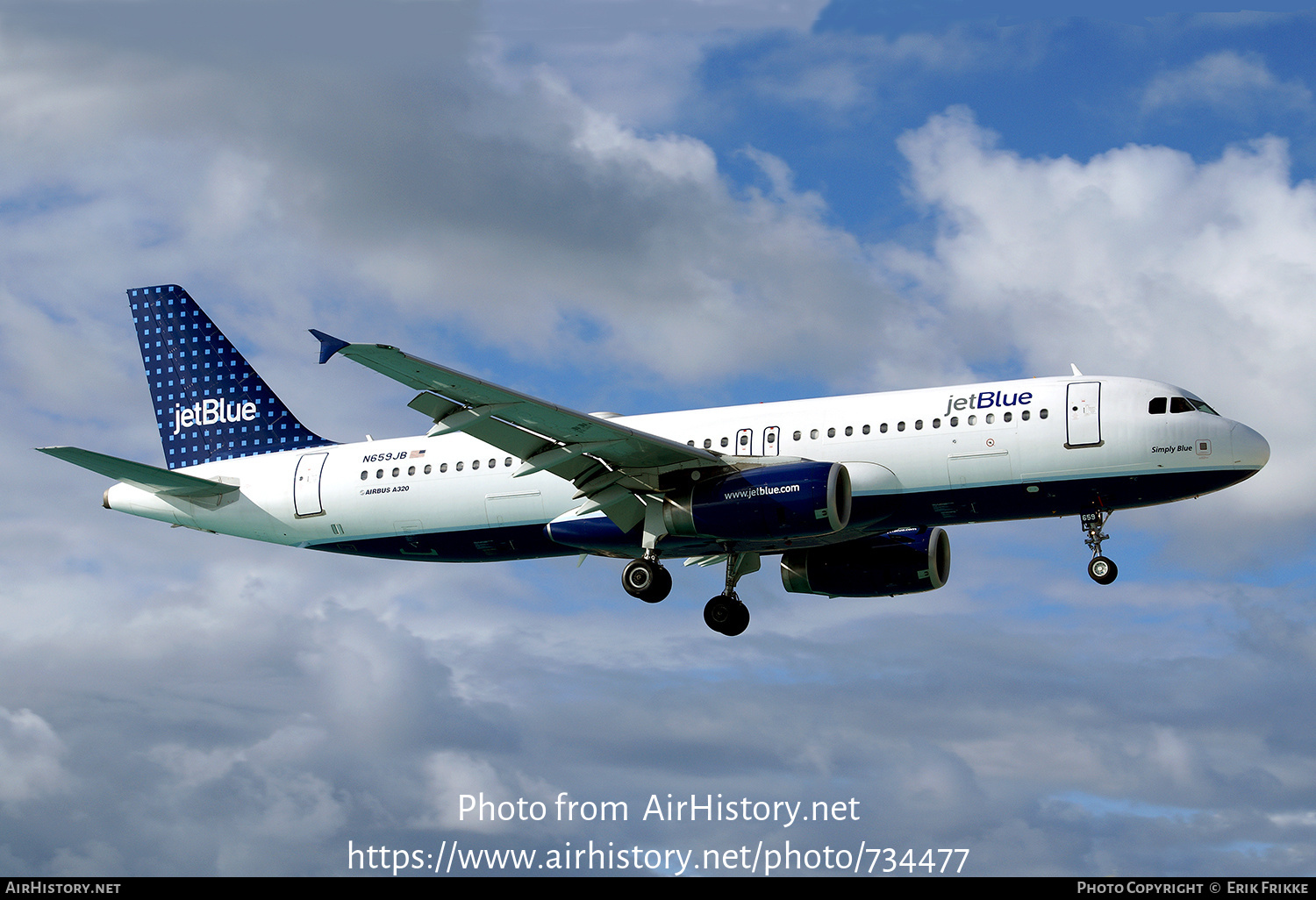 Aircraft Photo of N659JB | Airbus A320-232 | JetBlue Airways | AirHistory.net #734477