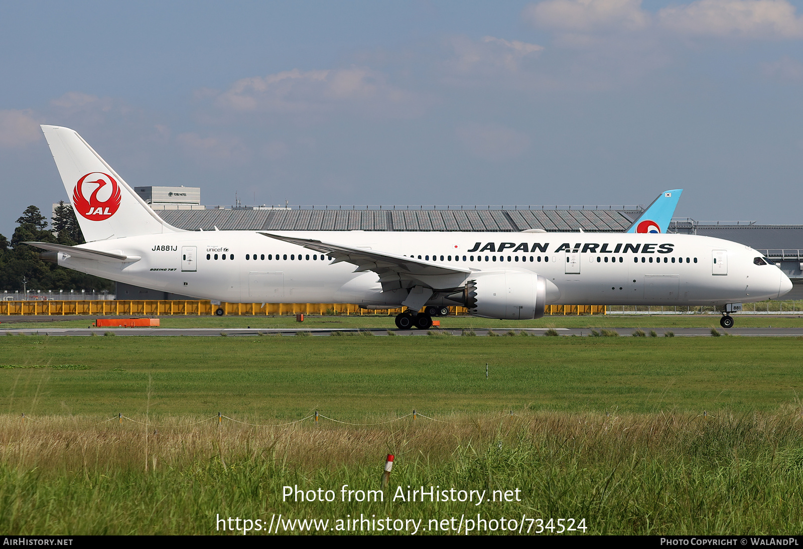 Aircraft Photo of JA881J | Boeing 787-9 Dreamliner | Japan Airlines - JAL | AirHistory.net #734524