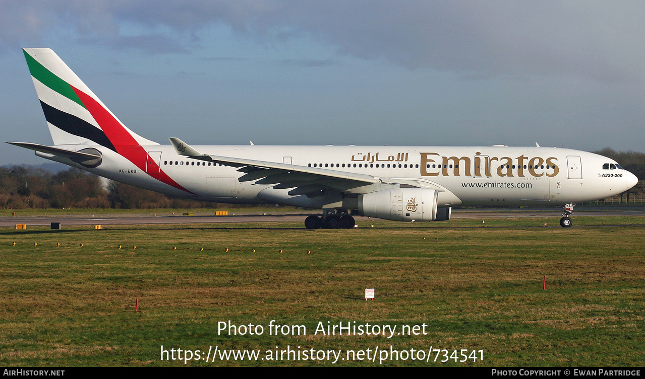 Aircraft Photo of A6-EKU | Airbus A330-243 | Emirates | AirHistory.net #734541