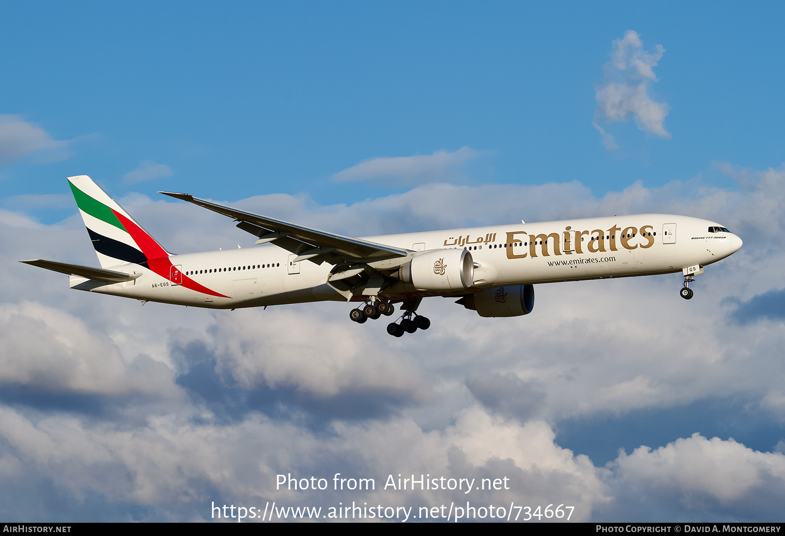 Aircraft Photo of A6-EGS | Boeing 777-31H/ER | Emirates | AirHistory.net #734667