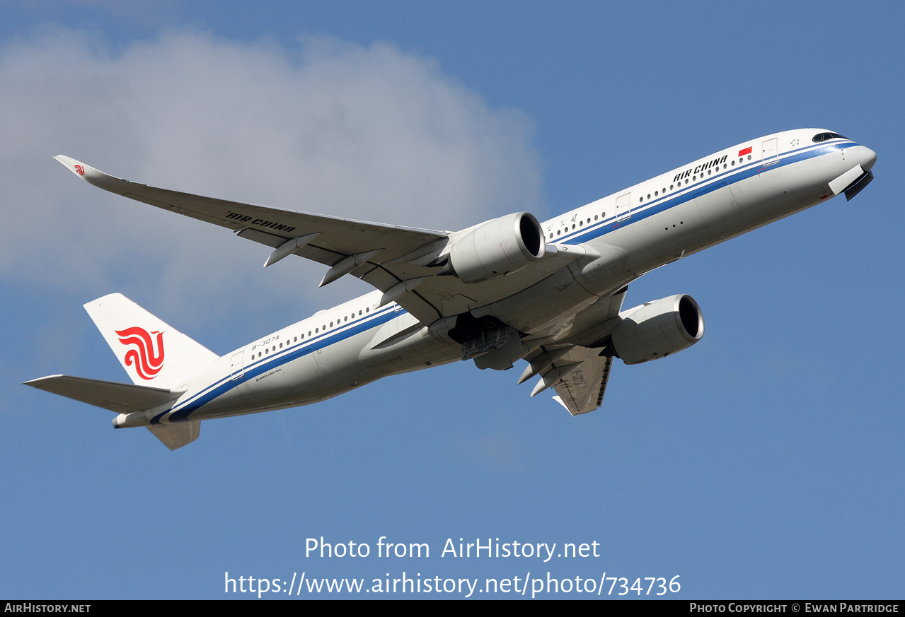 Aircraft Photo of B-307A | Airbus A350-941 | Air China | AirHistory.net #734736