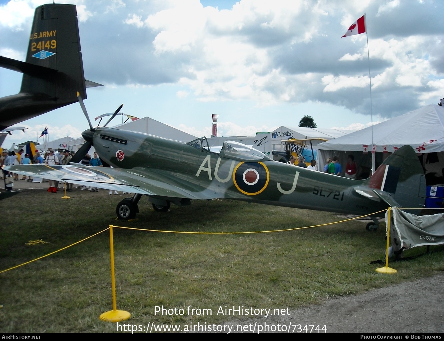 Aircraft Photo of C-GVZB / SL721 | Supermarine 361 Spitfire LF16E | UK - Air Force | AirHistory.net #734744