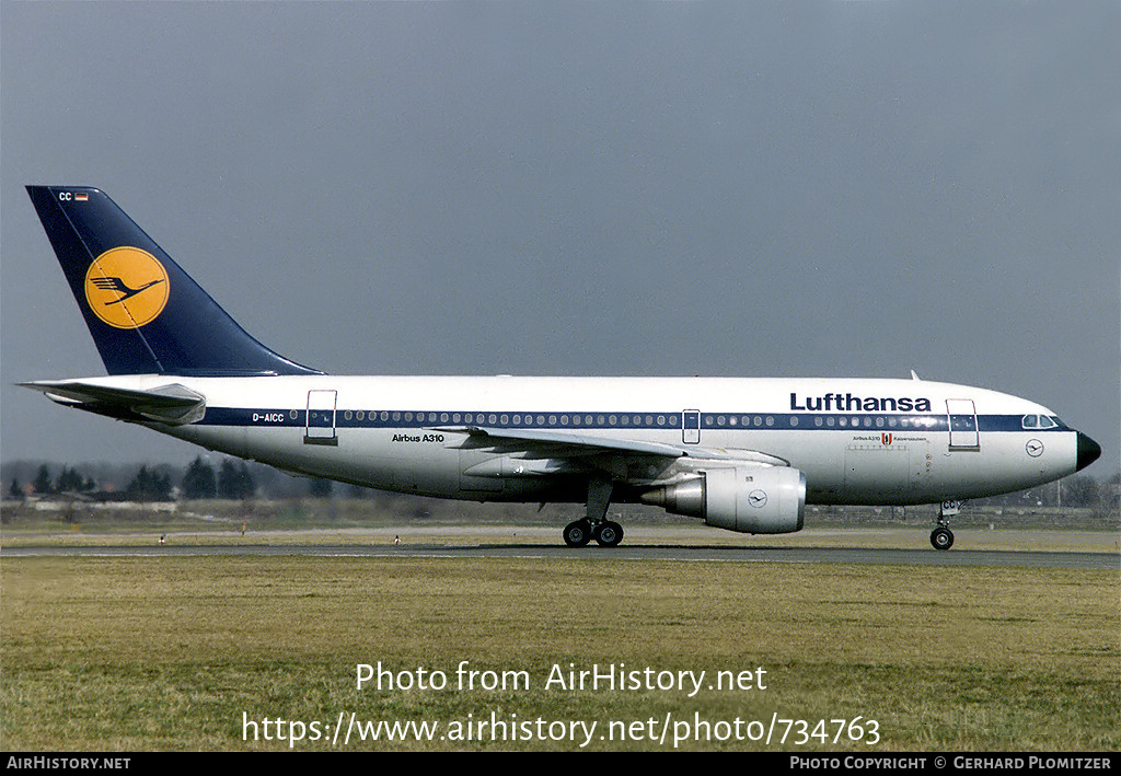 Aircraft Photo of D-AICC | Airbus A310-203 | Lufthansa | AirHistory.net #734763