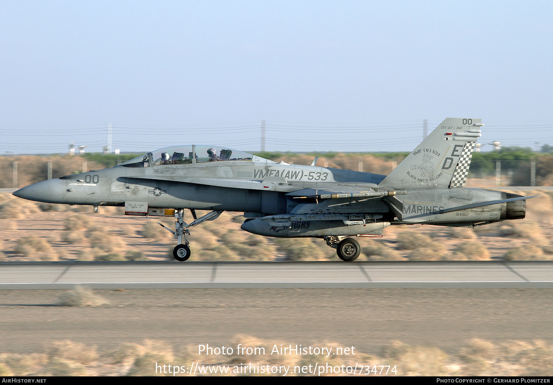 Aircraft Photo of 164957 | McDonnell Douglas F/A-18D Hornet | USA - Marines | AirHistory.net #734774