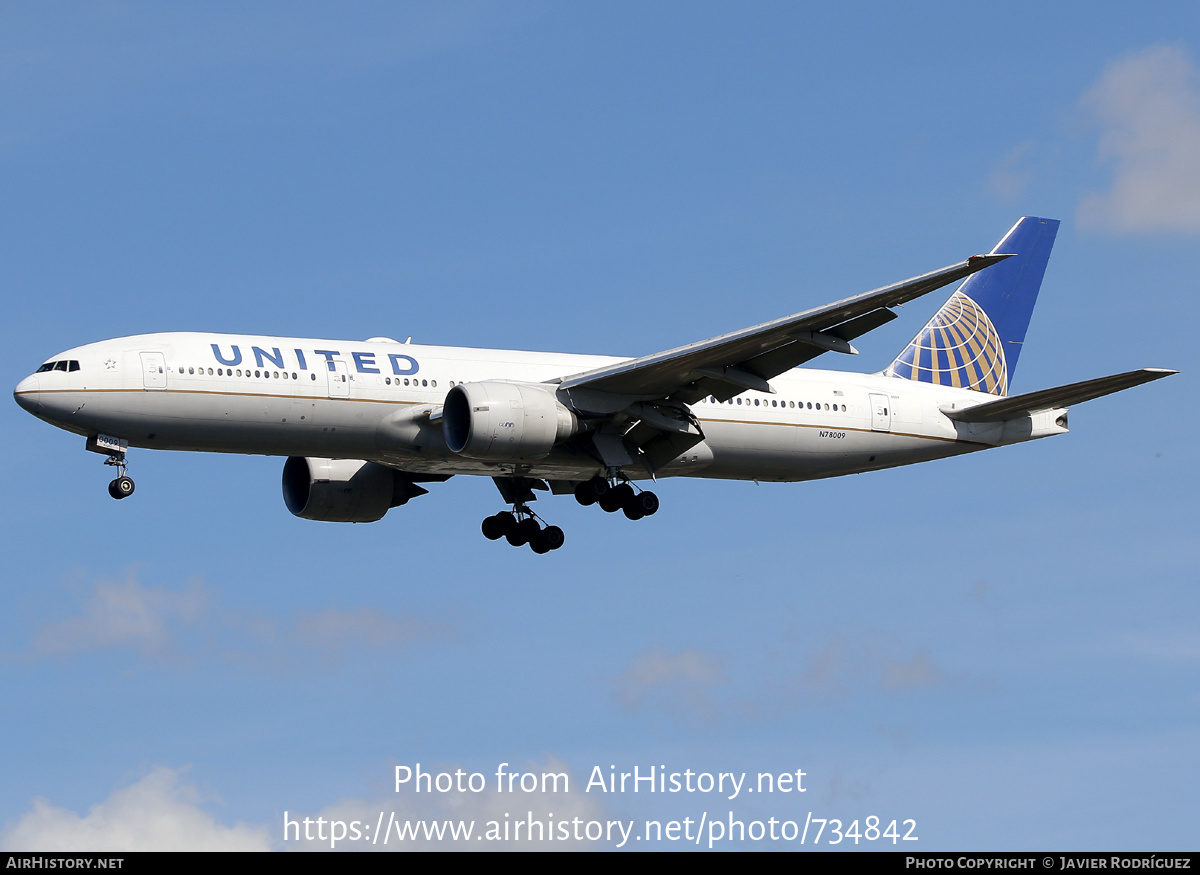 Aircraft Photo of N78009 | Boeing 777-224/ER | United Airlines | AirHistory.net #734842