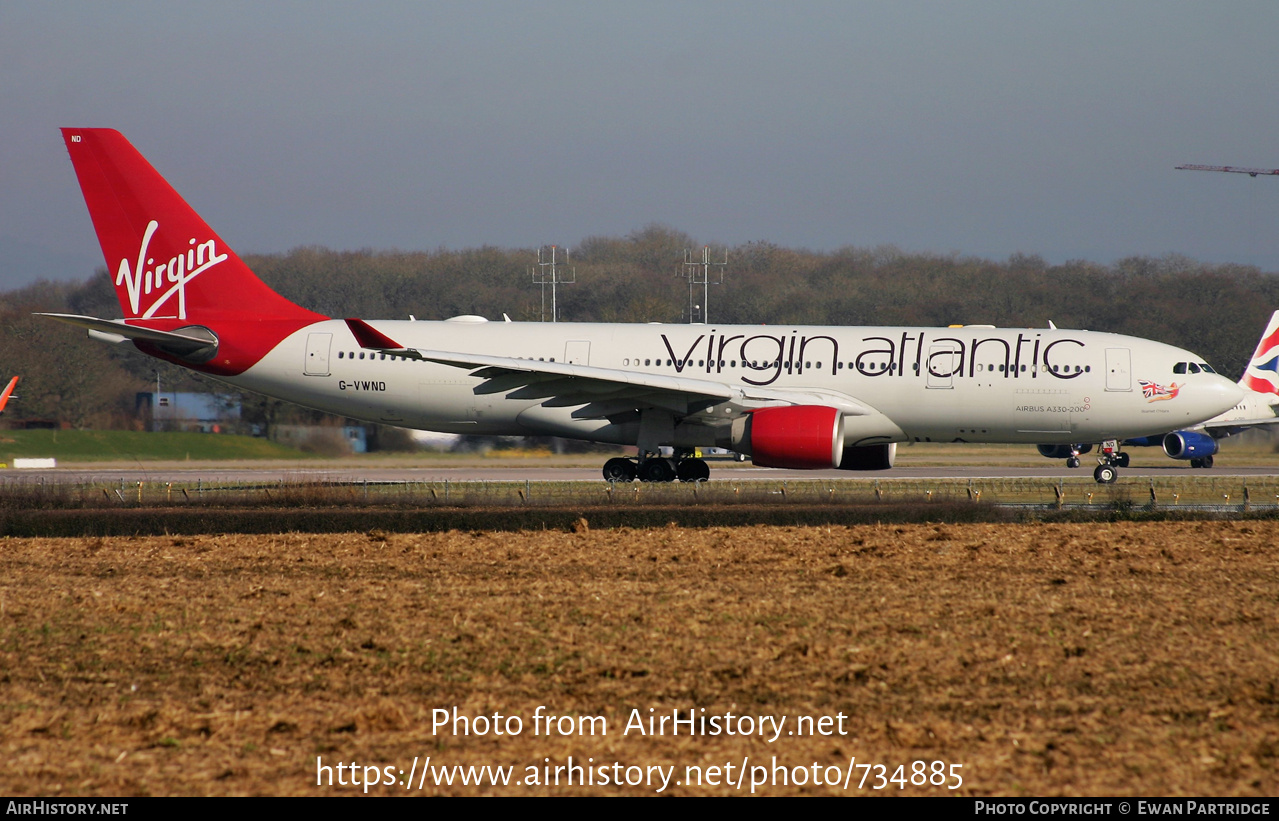 Aircraft Photo of G-VWND | Airbus A330-223 | Virgin Atlantic Airways | AirHistory.net #734885