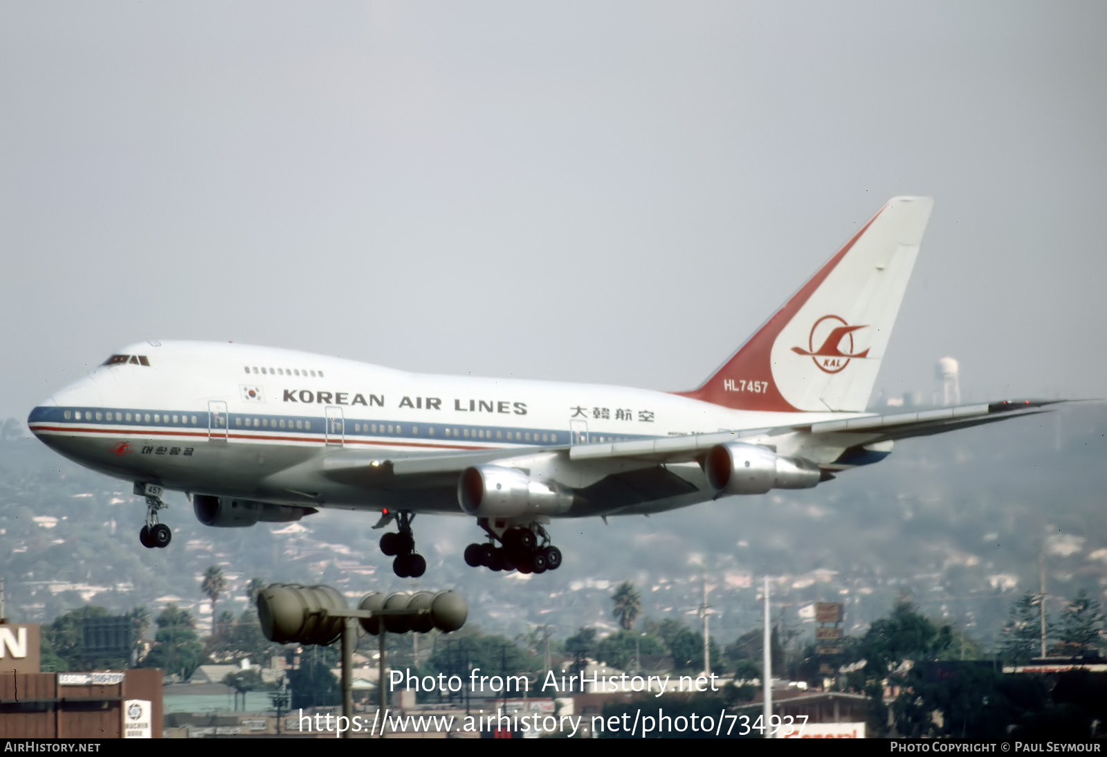 Aircraft Photo of HL7457 | Boeing 747SP-B5 | Korean Air Lines | AirHistory.net #734937