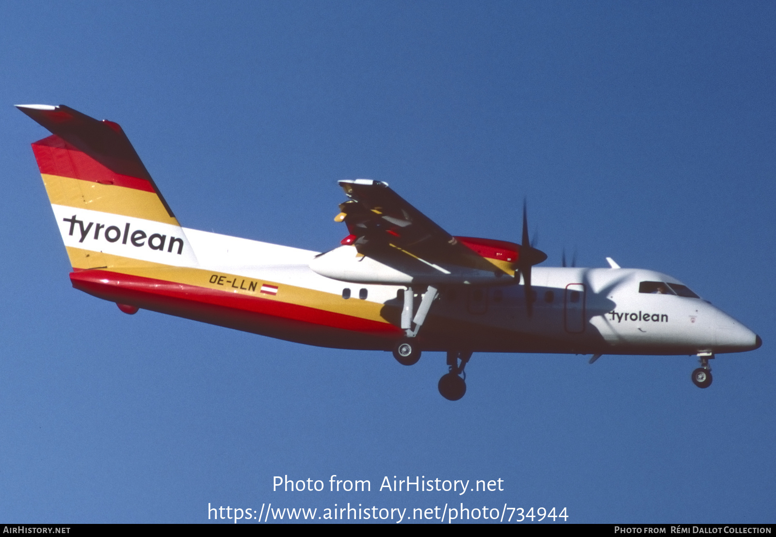 Aircraft Photo of OE-LLN | De Havilland Canada DHC-8-103 Dash 8 | Tyrolean Airways | AirHistory.net #734944