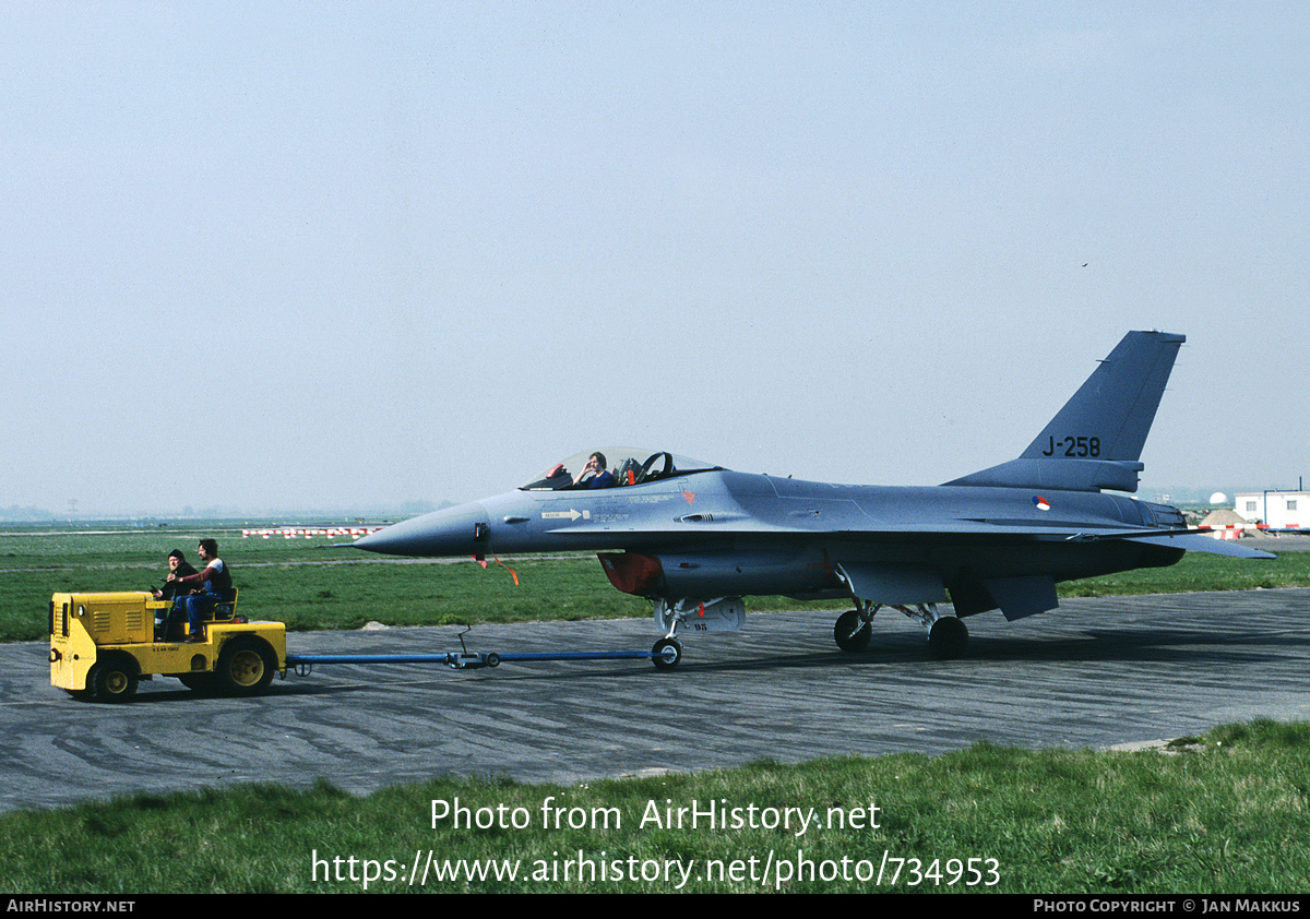 Aircraft Photo of J-258 | General Dynamics F-16A Fighting Falcon | Netherlands - Air Force | AirHistory.net #734953