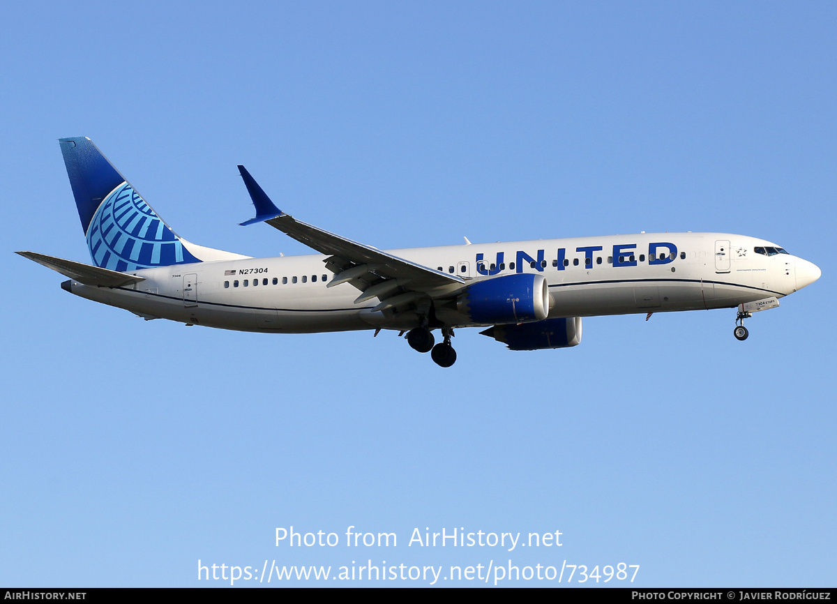 Aircraft Photo of N27304 | Boeing 737-8 Max 8 | United Airlines | AirHistory.net #734987