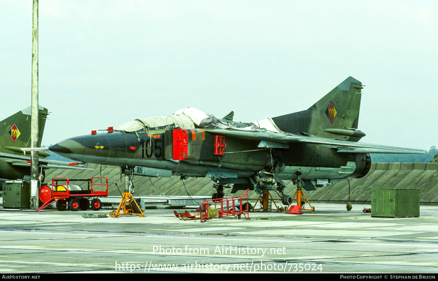 Aircraft Photo of 105 | Mikoyan-Gurevich MiG-23UB | East Germany - Air Force | AirHistory.net #735024