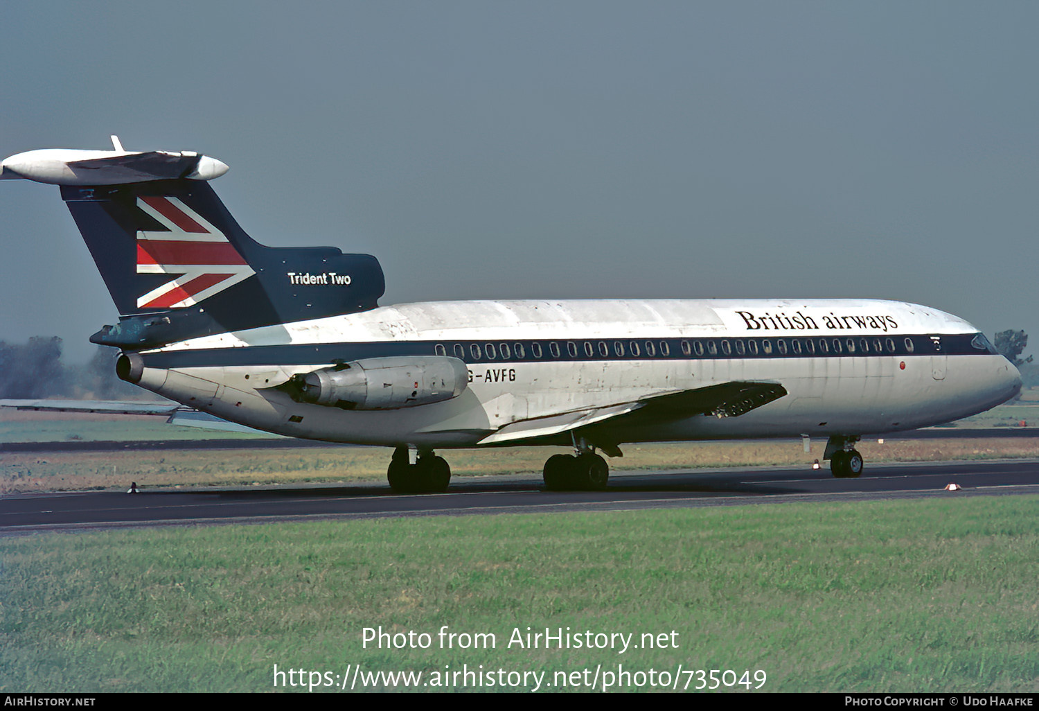 Aircraft Photo of G-AVFG | Hawker Siddeley HS-121 Trident 2E | British Airways | AirHistory.net #735049