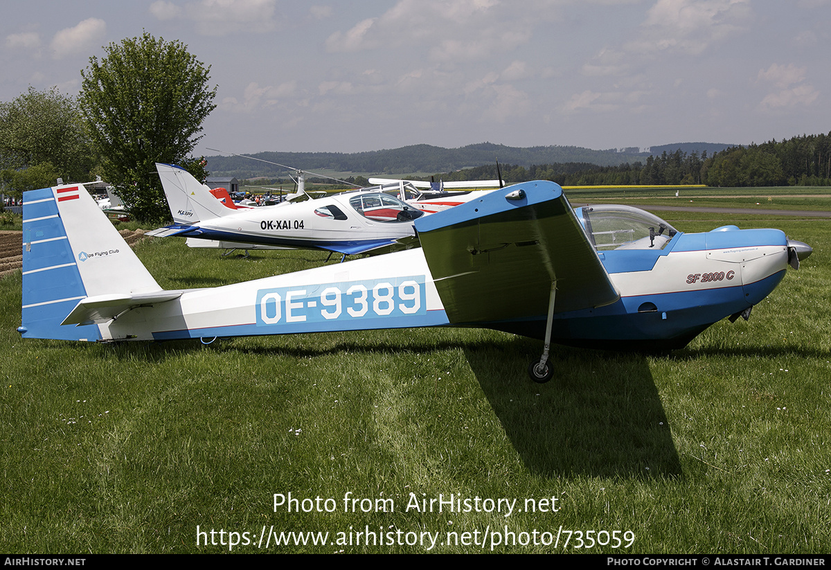 Aircraft Photo of OE-9389 | Scheibe SF-25C Falke 2000 | Alps Flying Club | AirHistory.net #735059