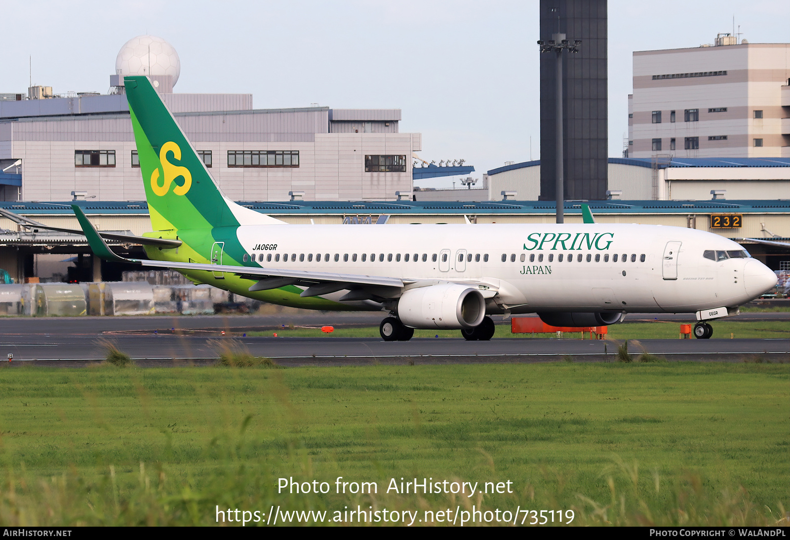 Aircraft Photo of JA06GR | Boeing 737-800 | Spring Airlines Japan | AirHistory.net #735119