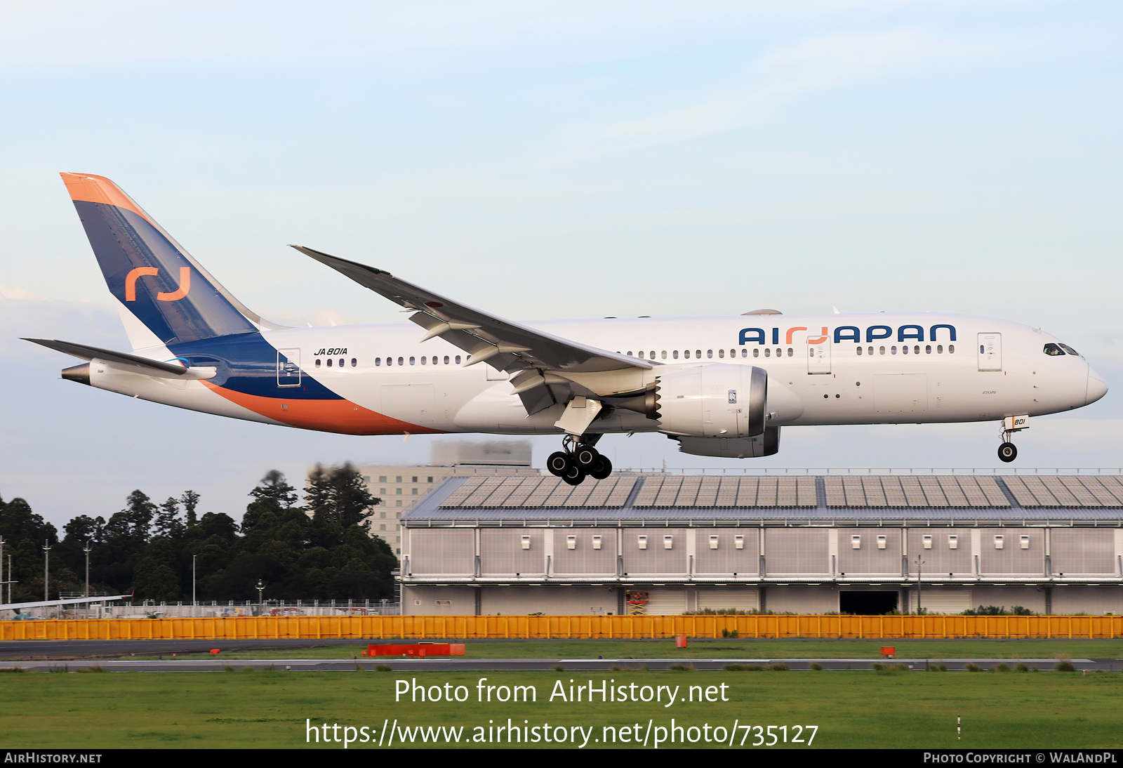 Aircraft Photo of JA801A | Boeing 787-8 Dreamliner | Air Japan | AirHistory.net #735127