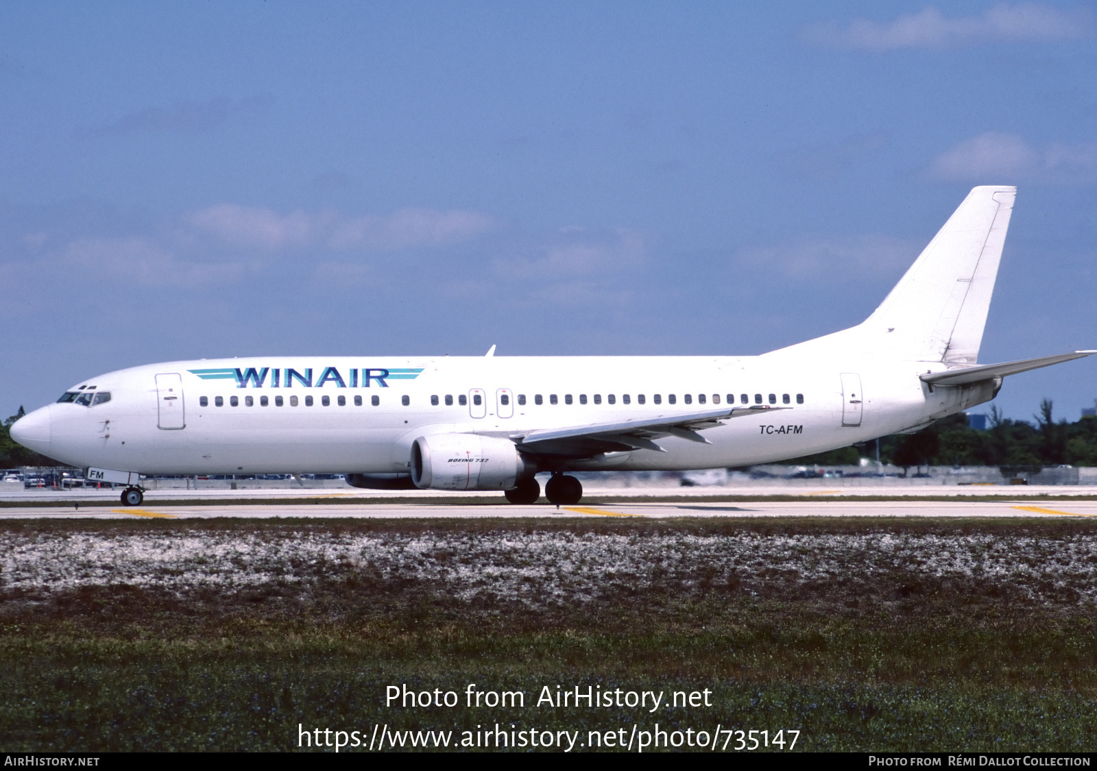 Aircraft Photo of TC-AFM | Boeing 737-4Q8 | WinAir | AirHistory.net #735147