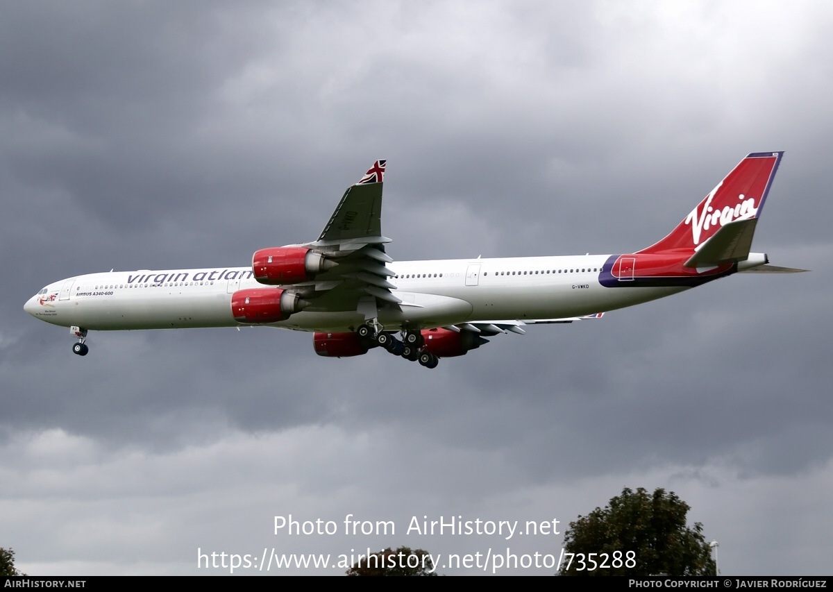 Aircraft Photo of G-VWKD | Airbus A340-642 | Virgin Atlantic Airways | AirHistory.net #735288